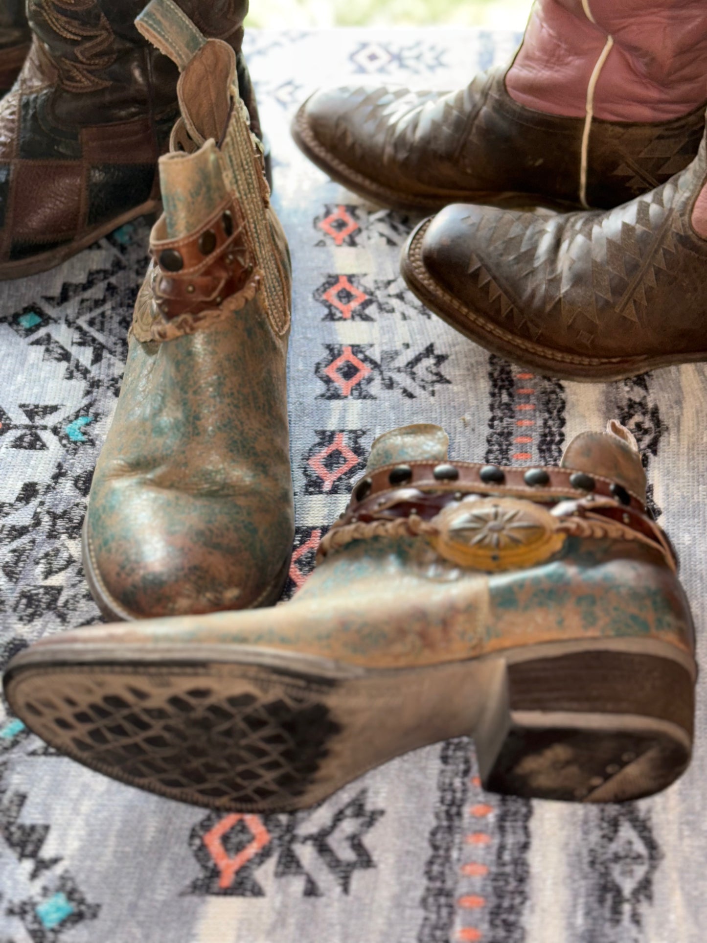 Size 9.5 Turquoise Booties