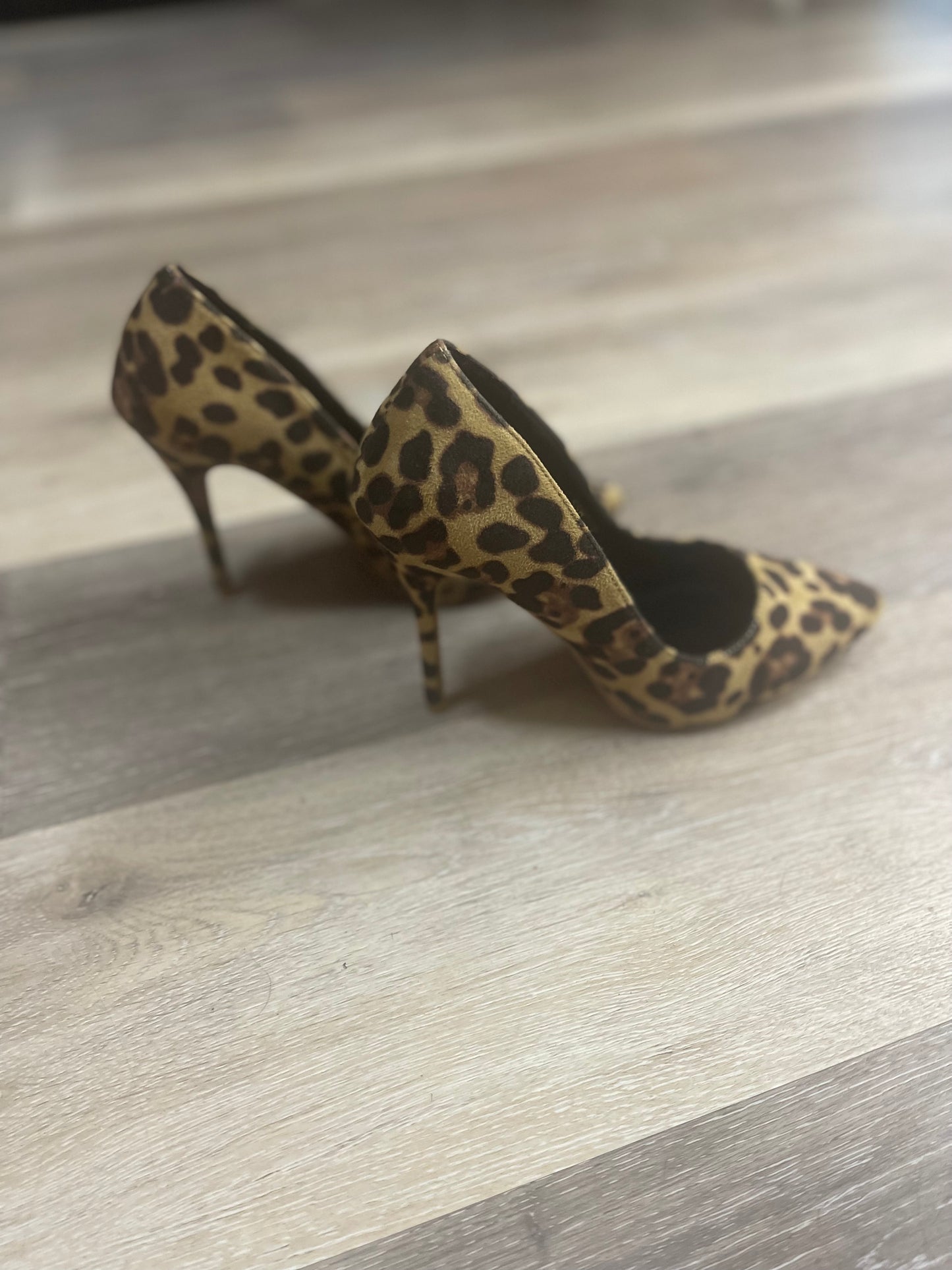 7.5 Leopard Suede Heels