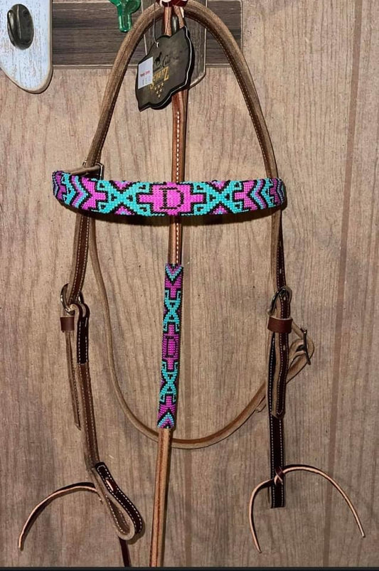 Custom Beaded Browband Bridle