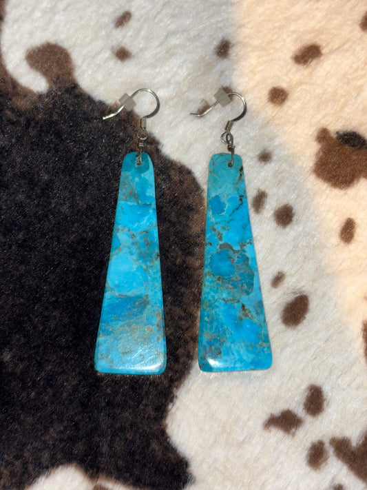 Turquoise Slab Earrings