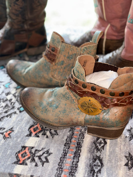 Size 9.5 Turquoise Booties