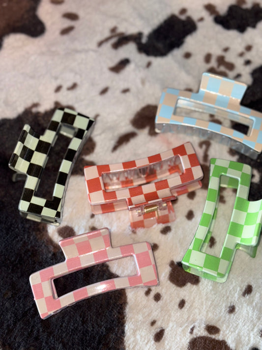 Checkered Claw Clip
